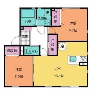 2LDK 間取り図
