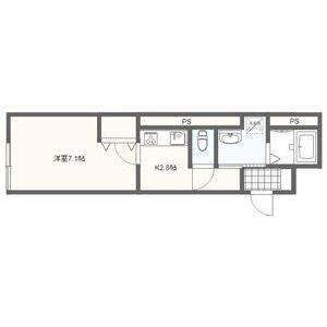 1K 間取り図