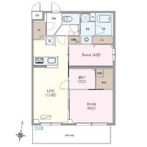 2LDK 間取り図