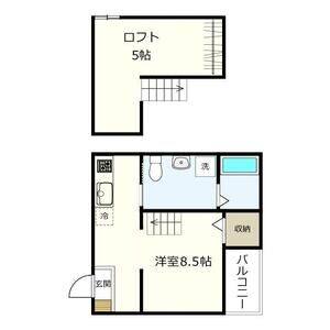 1K 間取り図
