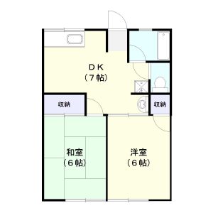 2DK 間取り図