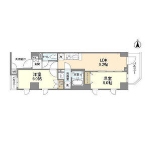 2DK 間取り図