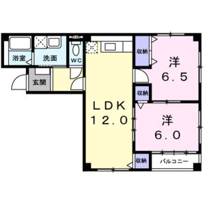 2LDK 間取り図