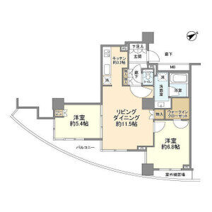 2LDK 間取り図