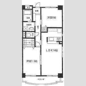 2LDK 間取り図