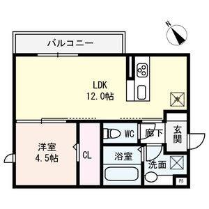 1LDK 間取り図