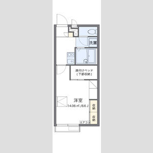 1K 間取り図