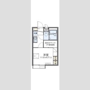 1K 間取り図
