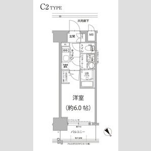 1K 間取り図
