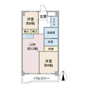 2LDK 間取り図