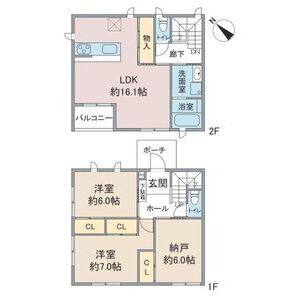 2LDK 間取り図