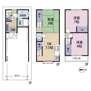 3DK 間取り図