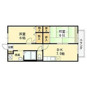 2DK 間取り図