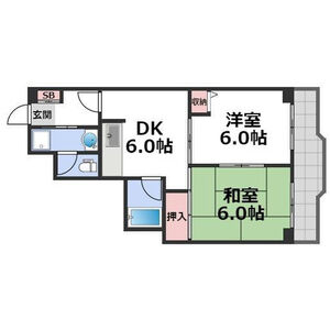 2DK 間取り図