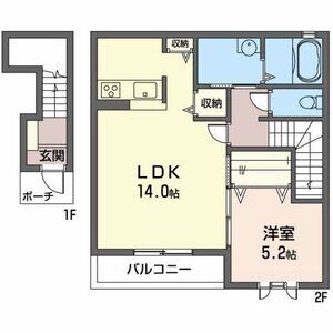 1LDK 間取り図