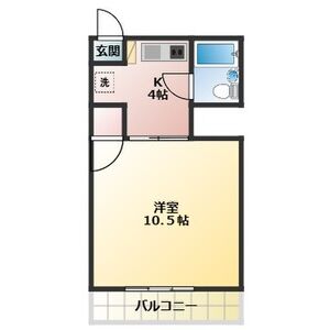 1K 間取り図