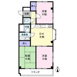 3DK 間取り図