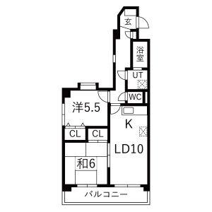 2LDK 間取り図