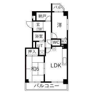 2LDK 間取り図
