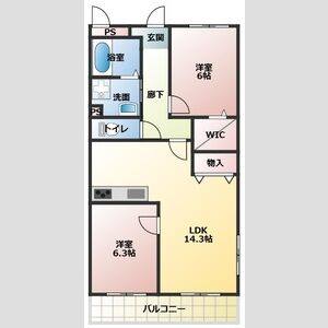 2LDK 間取り図