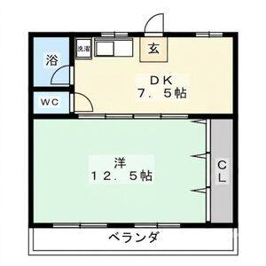 1DK 間取り図