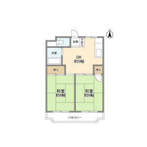 2DK 間取り図