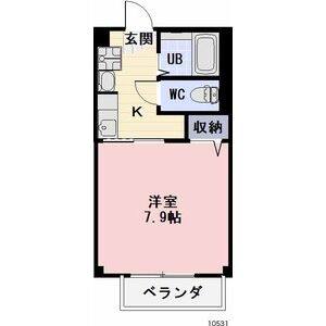 1K 間取り図