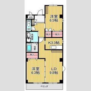 2LDK 間取り図
