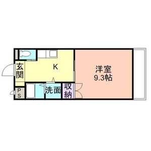 1K 間取り図