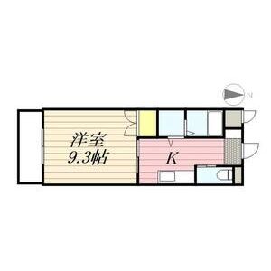 1K 間取り図