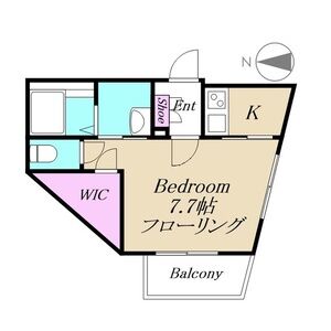 1K 間取り図