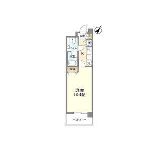 1K 間取り図
