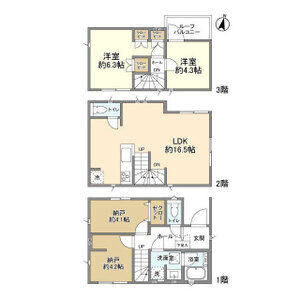 2LDK 間取り図