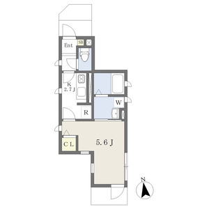 1K 間取り図