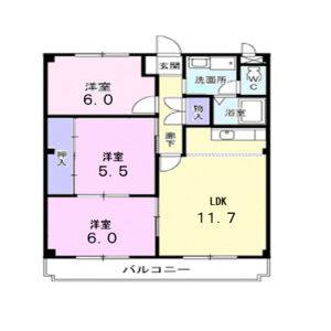 3LDK 間取り図