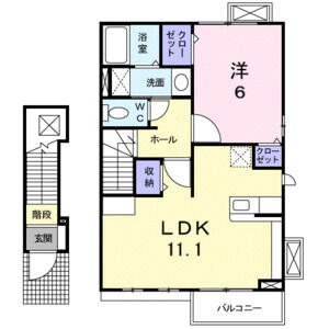 1LDK 間取り図