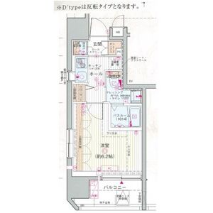 1K 間取り図