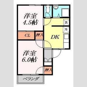 2DK 間取り図