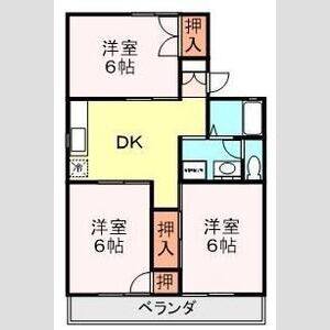 3DK 間取り図