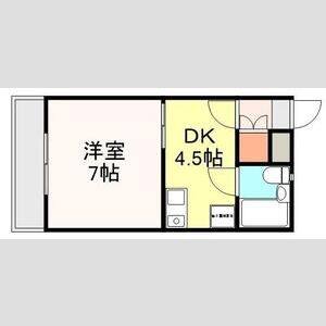 1DK 間取り図