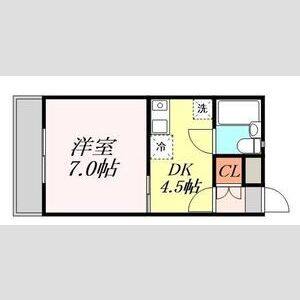 1DK 間取り図