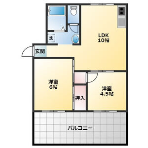 2LDK 間取り図