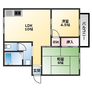 2LDK 間取り図