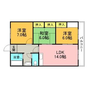 3LDK 間取り図