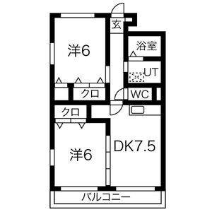 2LDK 間取り図
