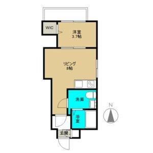 1LDK 間取り図