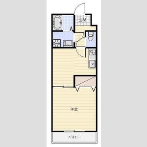 1DK 間取り図