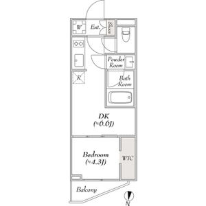 1DK 間取り図