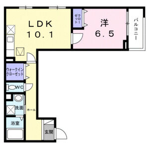 1LDK 間取り図