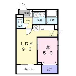 1LDK 間取り図